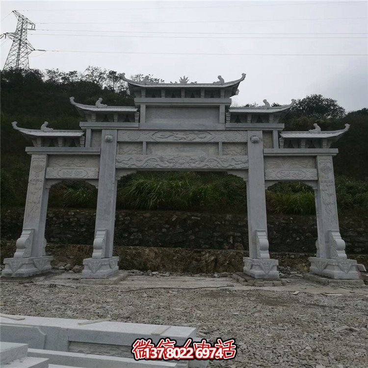 大型石雕牌坊，給你一個美麗的家園